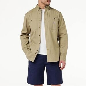 Carhartt Men's Rugged Flex Midweight Canvas Long Sleeve Shirt